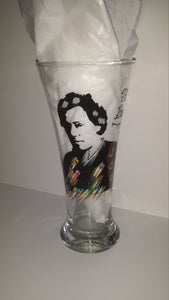 bruce springsteen the boss hand painted glass cups  tumbler