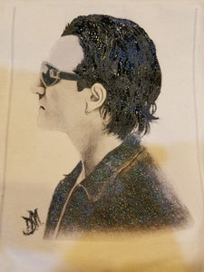 U2 Bono hand painted 3D  life like tank top shirt