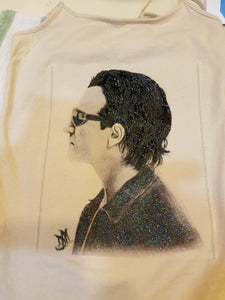 U2 Bono hand painted 3D  life like tank top shirt
