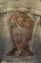 David Bowie jean jacket hand painted unisex