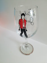 michael jackson inspired hand painted glass