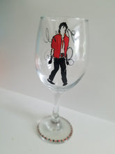 michael jackson inspired hand painted glass
