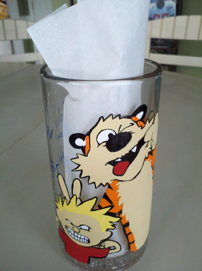 Hand painted Calvin and hobbes inspired wine glass / mug – Dez Designs