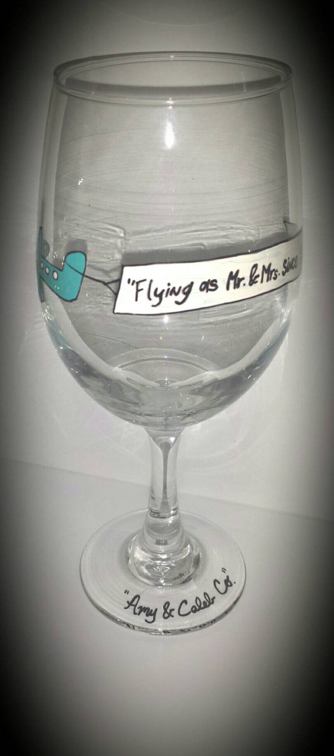 Wedding & Engagement Personalized White Wine Glass