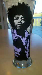 decorative jimi hendrix inspired hand painted tumbler glass fathers day wedding