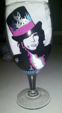 Steven Tyler Joe Perry Aerosmith hand painted glass cups wine glass