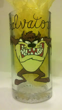 decorative hand painted custom made to order personalized fathers day Tazmanian Devil inspired  wine glass mug tumbler cups wedding