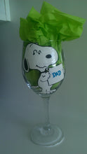 decorative snoopy inspired baron peanuts gang hand painted wine glass
