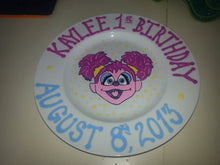 decorative personalized hand painted baby first keepsake birthday keepsake plate bowl abby cadabby sesame street inspired