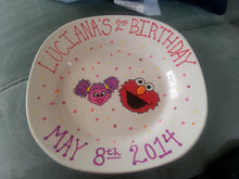 decorative personalized hand painted baby first inspired keepsake birthday keepsake plate bowl elmo abby cadabby sesame street