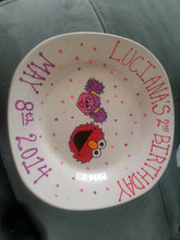 decorative personalized hand painted baby first inspired keepsake birthday keepsake plate bowl elmo abby cadabby sesame street