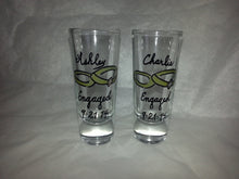set of 2 shot glass custom hand painted weddings valentines day engagement gift
