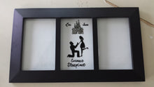 Custom hand painted weddings engagement gift disneyland disneyworld castle proposal Mickey ears Disney photo frame