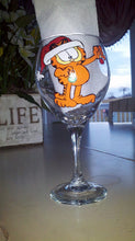 decorative hand painted custom made to order personalized garfield christmas santa wine glass mug tumbler cups