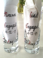 set of 2 shot glass custom hand painted weddings valentines day engagement gift