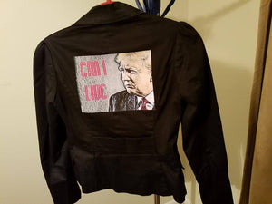 Donald Trump Graphic Blazer Black